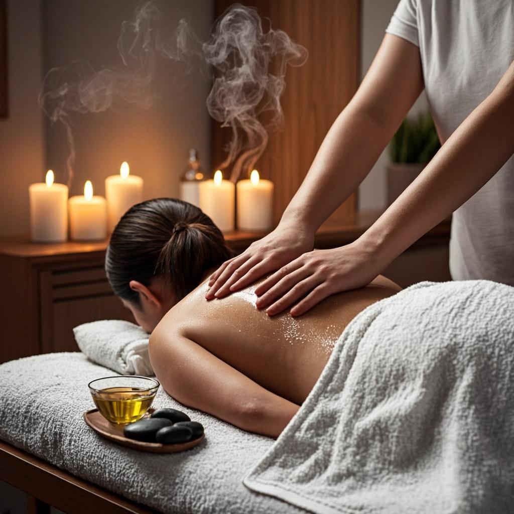 Aromatherapy essential oils massage at our massage centre