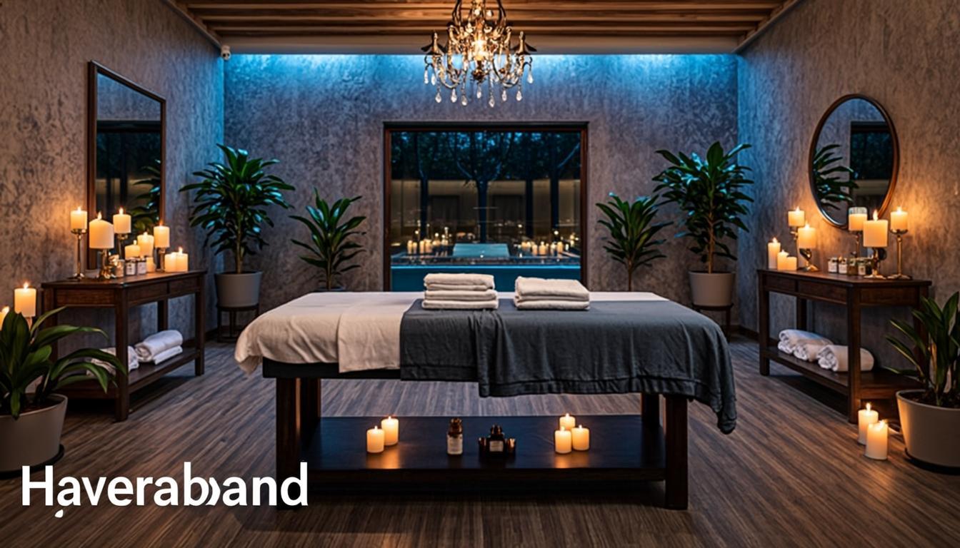 Luxury massage spa interior in HITEC City Hyderabad