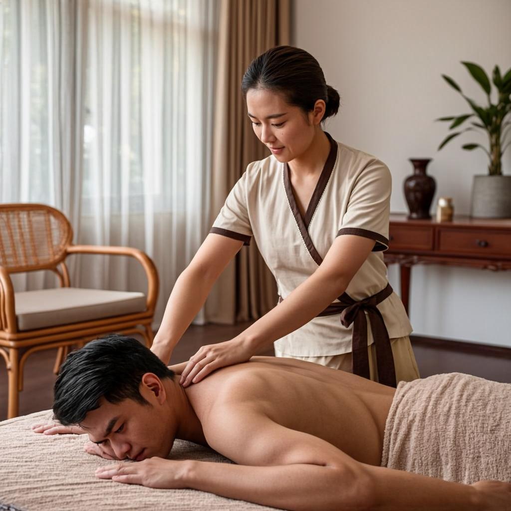 Thai massage therapy at Relax Zen massage centre in Hyderabad